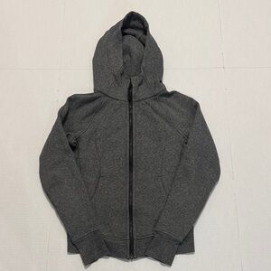 Lululemon Scuba Full-Zip Hoodie size 6 Heathered Speckled Black